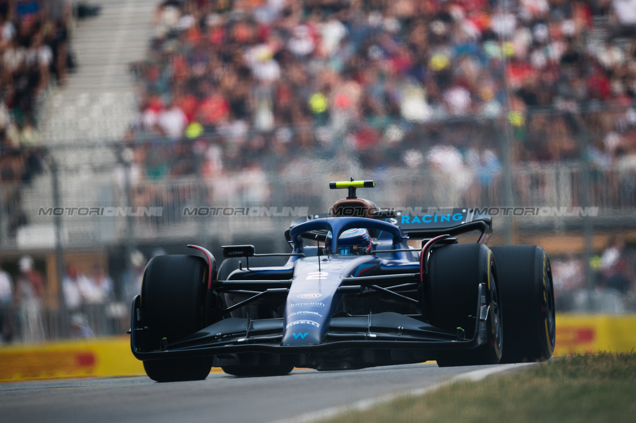 GP CANADA, Logan Sargeant (USA) Williams Racing FW45.

16.06.2023. Formula 1 World Championship, Rd 9, Canadian Grand Prix, Montreal, Canada, Practice Day.

- www.xpbimages.com, EMail: requests@xpbimages.com © Copyright: Price / XPB Images