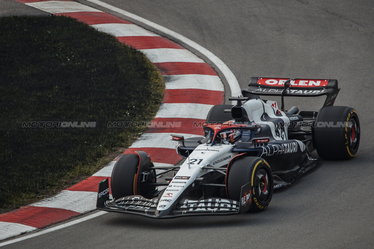 GP CANADA, Nyck de Vries (NLD) AlphaTauri AT04.

16.06.2023. Formula 1 World Championship, Rd 9, Canadian Grand Prix, Montreal, Canada, Practice Day.

- www.xpbimages.com, EMail: requests@xpbimages.com © Copyright: Bearne / XPB Images