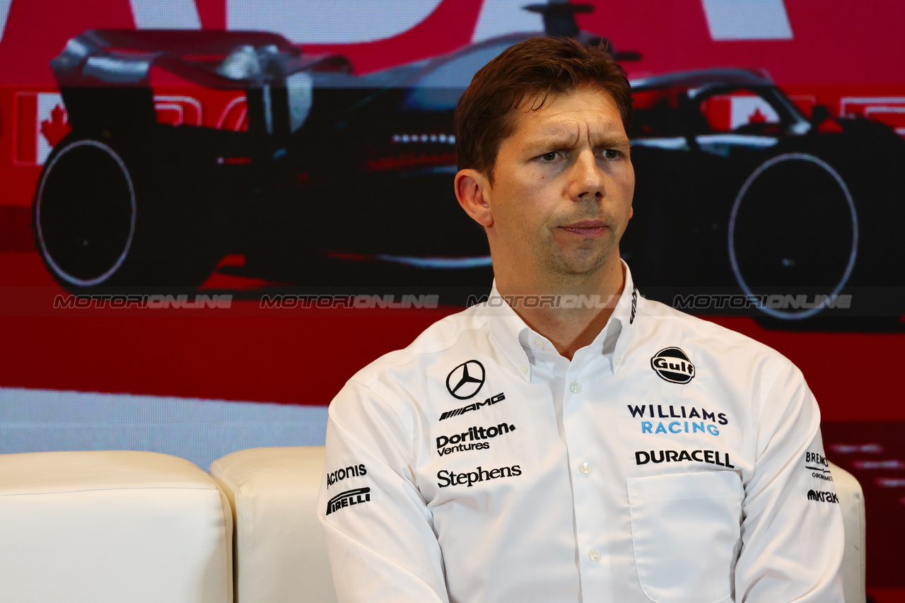 GP CANADA, James Vowles (GBR) Williams Racing Team Principal in the FIA Press Conference.

16.06.2023. Formula 1 World Championship, Rd 9, Canadian Grand Prix, Montreal, Canada, Practice Day.

- www.xpbimages.com, EMail: requests@xpbimages.com © Copyright: Batchelor / XPB Images