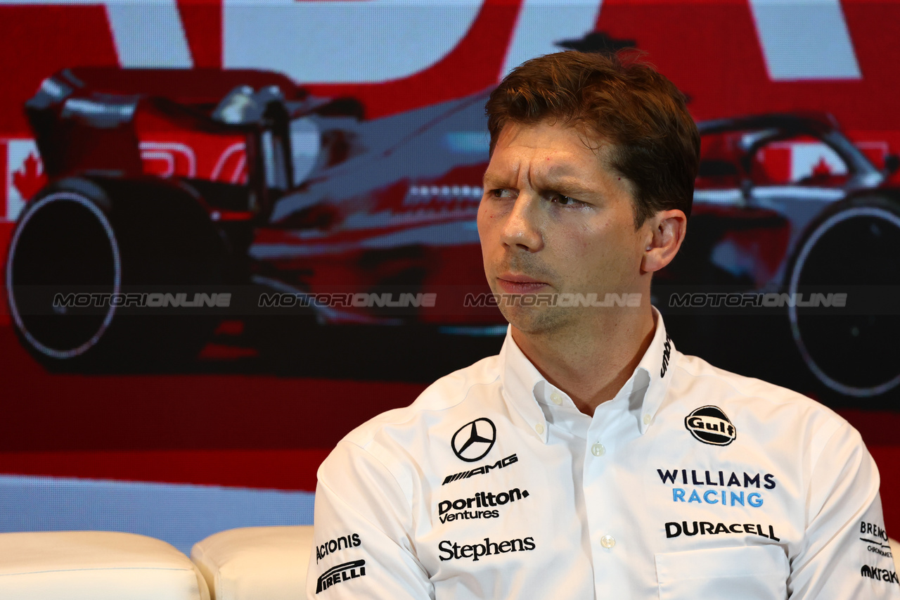 GP CANADA, James Vowles (GBR) Williams Racing Team Principal in the FIA Press Conference.

16.06.2023. Formula 1 World Championship, Rd 9, Canadian Grand Prix, Montreal, Canada, Practice Day.

- www.xpbimages.com, EMail: requests@xpbimages.com © Copyright: Batchelor / XPB Images