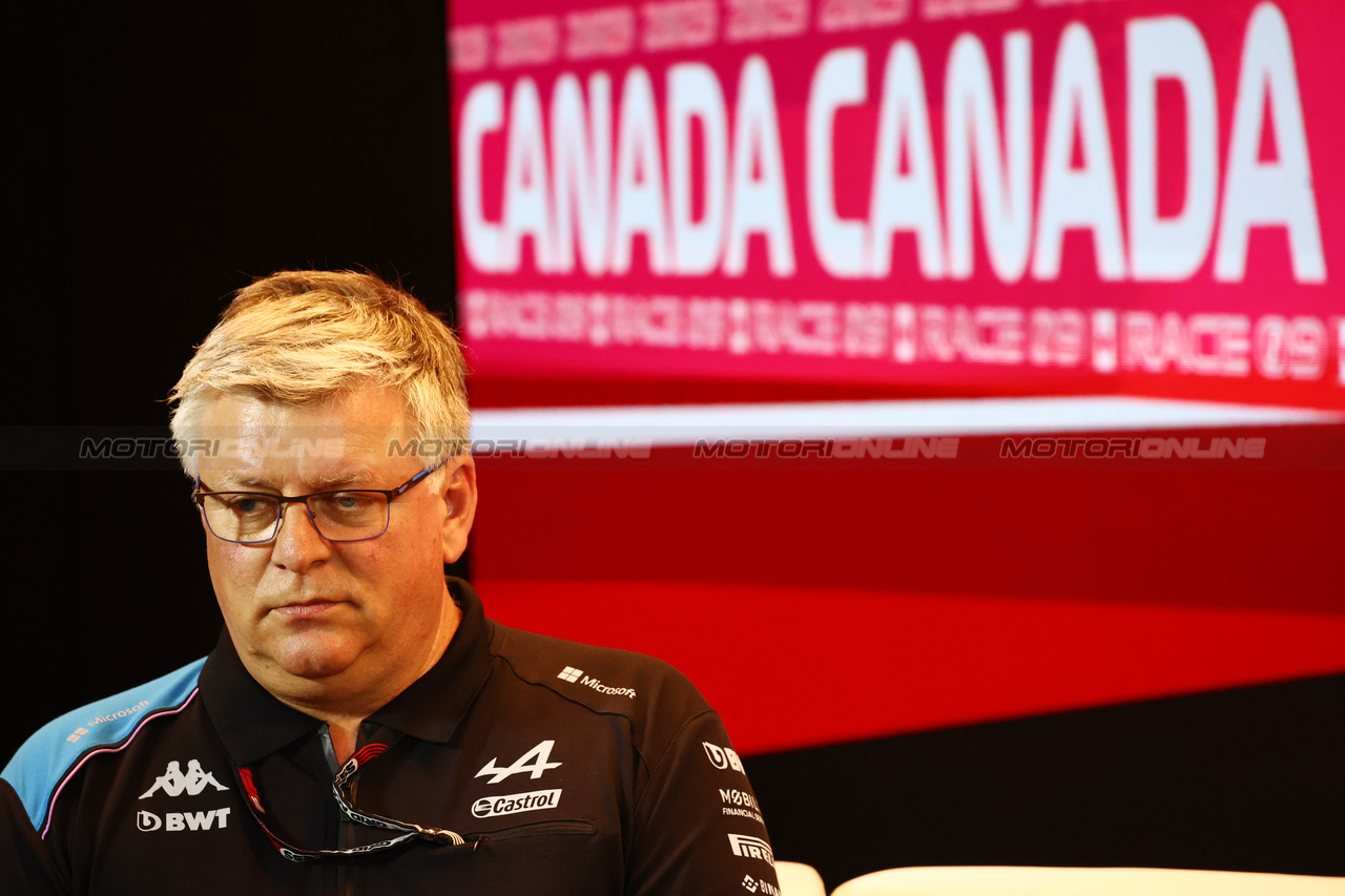 GP CANADA, Otmar Szafnauer (USA) Alpine F1 Team, Team Principal in the FIA Press Conference.

16.06.2023. Formula 1 World Championship, Rd 9, Canadian Grand Prix, Montreal, Canada, Practice Day.

- www.xpbimages.com, EMail: requests@xpbimages.com © Copyright: Batchelor / XPB Images
