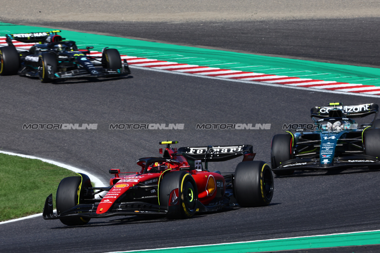 GP GIAPPONE, Carlos Sainz Jr (ESP) Ferrari SF-23.

24.09.2023. Formula 1 World Championship, Rd 17, Japanese Grand Prix, Suzuka, Japan, Gara Day.

- www.xpbimages.com, EMail: requests@xpbimages.com © Copyright: Charniaux / XPB Images