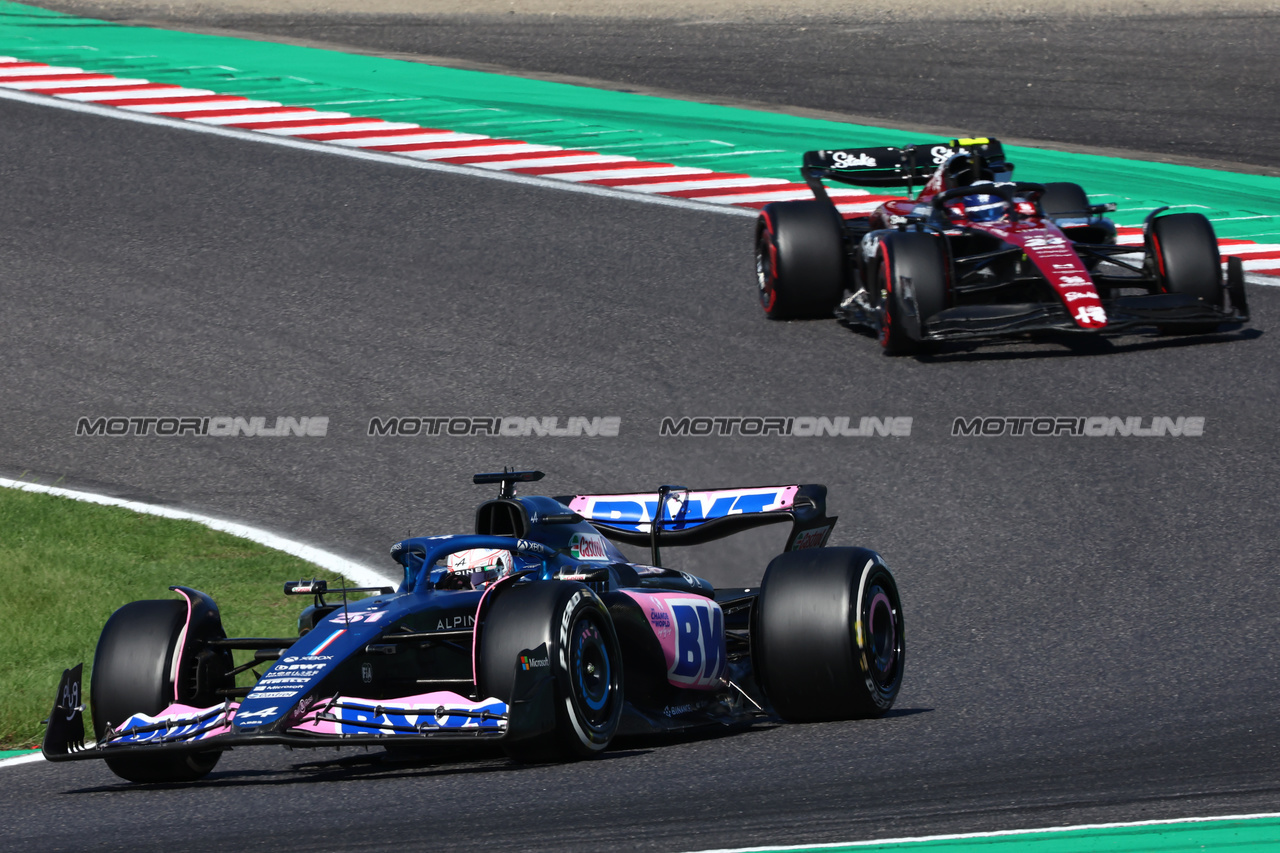 GP GIAPPONE, Esteban Ocon (FRA) Alpine F1 Team A523.

24.09.2023. Formula 1 World Championship, Rd 17, Japanese Grand Prix, Suzuka, Japan, Gara Day.

- www.xpbimages.com, EMail: requests@xpbimages.com © Copyright: Charniaux / XPB Images