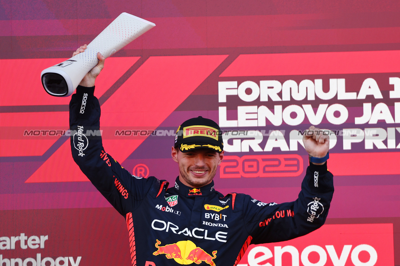 GP GIAPPONE, 1st place  Max Verstappen (NLD) Red Bull Racing.
24.09.2023. Formula 1 World Championship, Rd 17, Japanese Grand Prix, Suzuka, Japan, Gara Day.
- www.xpbimages.com, EMail: requests@xpbimages.com © Copyright: Batchelor / XPB Images