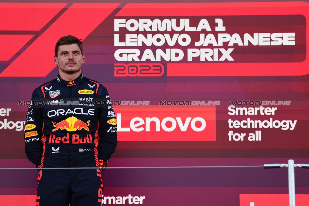 GP GIAPPONE, 1st place  Max Verstappen (NLD) Red Bull Racing.
24.09.2023. Formula 1 World Championship, Rd 17, Japanese Grand Prix, Suzuka, Japan, Gara Day.
- www.xpbimages.com, EMail: requests@xpbimages.com © Copyright: Batchelor / XPB Images