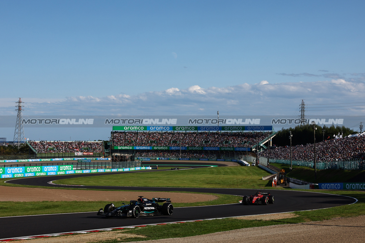 GP GIAPPONE, George Russell (GBR), Mercedes AMG F1 
24.09.2023. Formula 1 World Championship, Rd 17, Japanese Grand Prix, Suzuka, Japan, Gara Day.
- www.xpbimages.com, EMail: requests@xpbimages.com © Copyright: Charniaux / XPB Images
