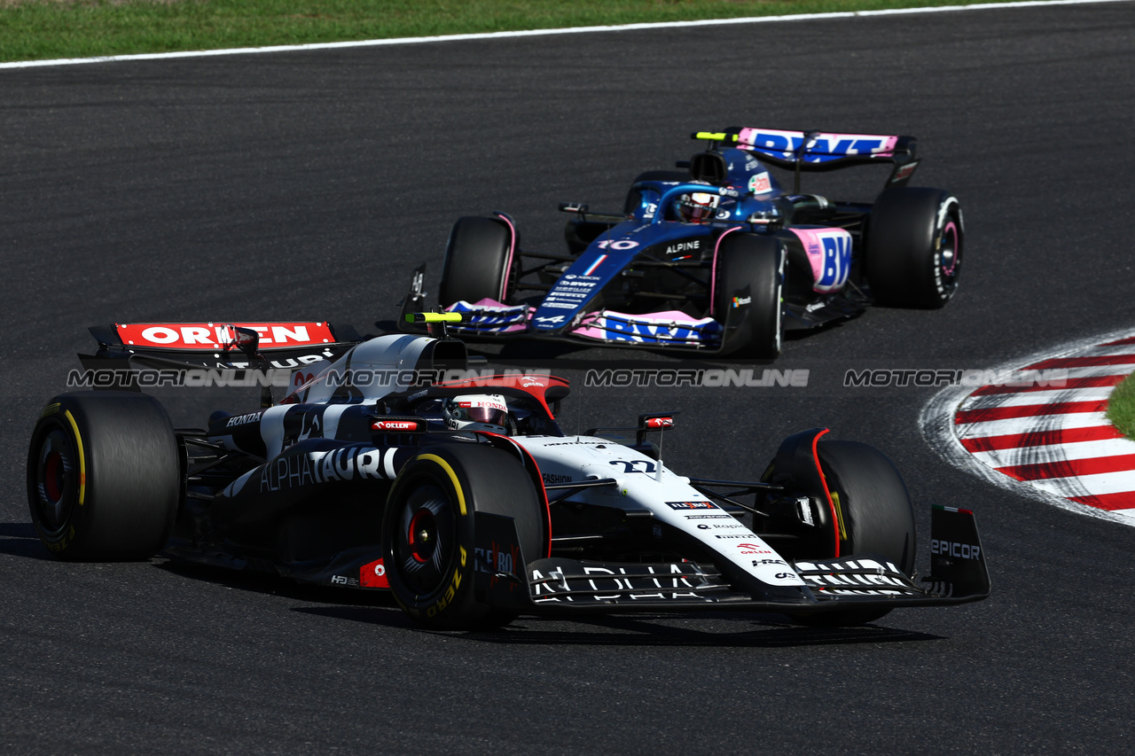 GP GIAPPONE, Yuki Tsunoda (JPN) AlphaTauri AT04.

24.09.2023. Formula 1 World Championship, Rd 17, Japanese Grand Prix, Suzuka, Japan, Gara Day.

 - www.xpbimages.com, EMail: requests@xpbimages.com © Copyright: Coates / XPB Images