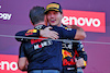 GP GIAPPONE, vincitore Max Verstappen (NLD) Red Bull Racing celebrates on the podium with Christian Horner (GBR) Red Bull Racing Team Principal.
24.09.2023. Formula 1 World Championship, Rd 17, Japanese Grand Prix, Suzuka, Japan, Gara Day.
 - www.xpbimages.com, EMail: requests@xpbimages.com © Copyright: Coates / XPB Images