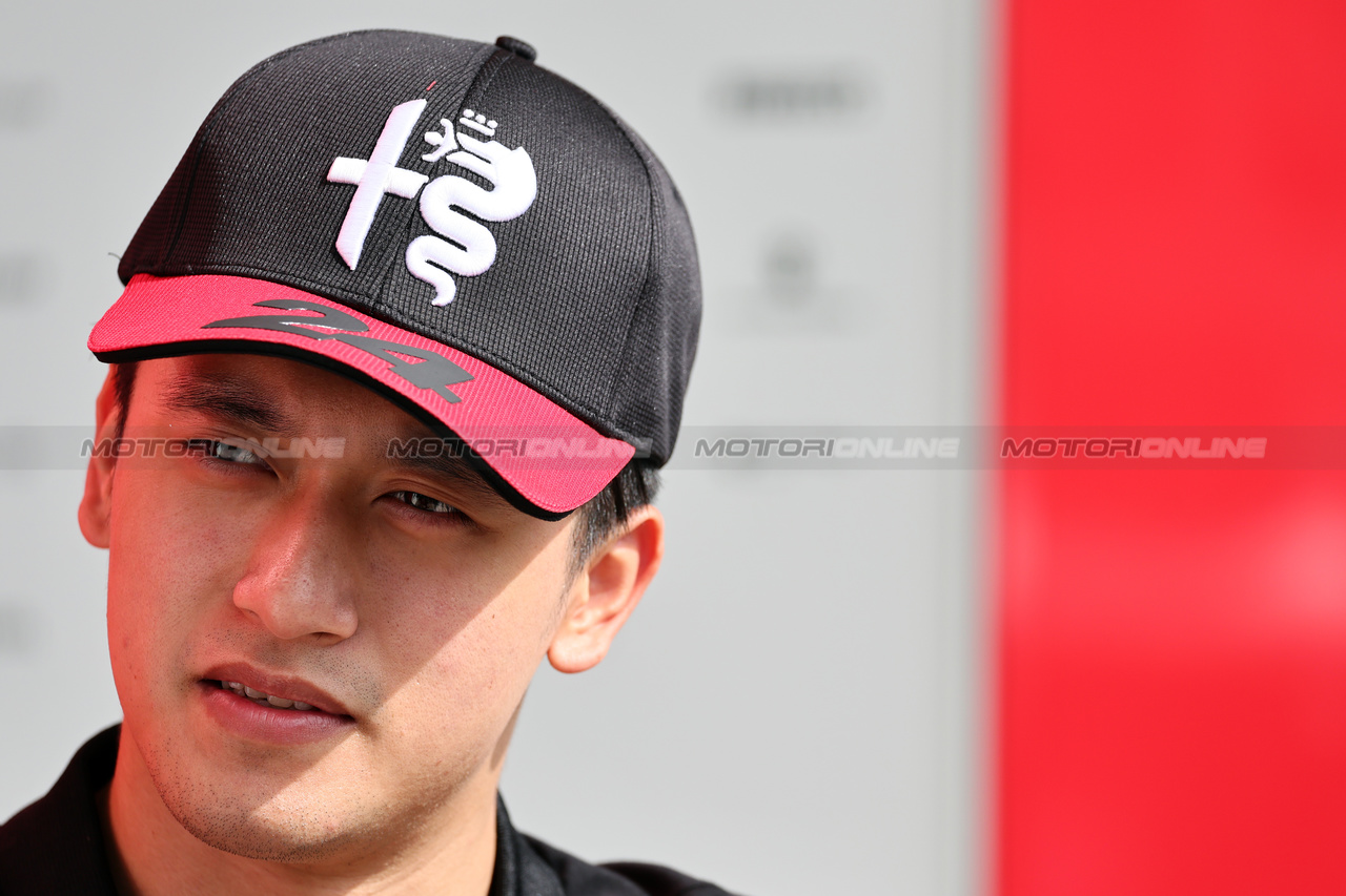 GP GIAPPONE, Zhou Guanyu (CHN) Alfa Romeo F1 Team.

21.09.2023. Formula 1 World Championship, Rd 17, Japanese Grand Prix, Suzuka, Japan, Preparation Day.

- www.xpbimages.com, EMail: requests@xpbimages.com © Copyright: Moy / XPB Images