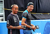 GP GIAPPONE, (L to R): Lewis Hamilton (GBR) Mercedes AMG F1 e Esteban Ocon (FRA) Alpine F1 Team with radio controlled cars.
21.09.2023. Formula 1 World Championship, Rd 17, Japanese Grand Prix, Suzuka, Japan, Preparation Day.
 - www.xpbimages.com, EMail: requests@xpbimages.com © Copyright: Coates / XPB Images