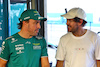 GP GIAPPONE, (L to R): Fernando Alonso (ESP) Aston Martin F1 Team with Sebastian Vettel (GER).
21.09.2023. Formula 1 World Championship, Rd 17, Japanese Grand Prix, Suzuka, Japan, Preparation Day.
 - www.xpbimages.com, EMail: requests@xpbimages.com © Copyright: Coates / XPB Images