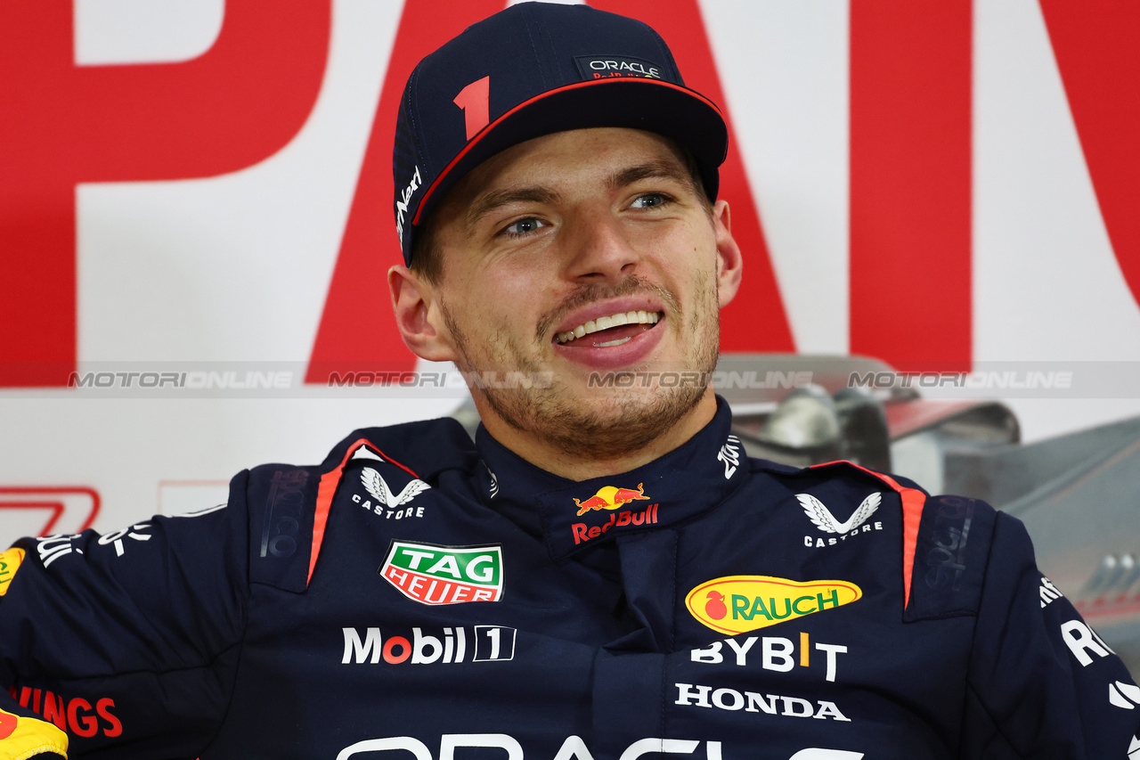 GP GIAPPONE, Max Verstappen (NLD) Red Bull Racing in the FIA Press Conference.

23.09.2023. Formula 1 World Championship, Rd 17, Japanese Grand Prix, Suzuka, Japan, Qualifiche Day.

- www.xpbimages.com, EMail: requests@xpbimages.com © Copyright: Batchelor / XPB Images