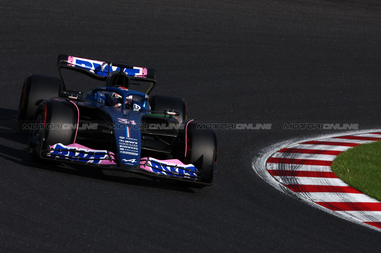 GP GIAPPONE, Esteban Ocon (FRA) Alpine F1 Team A523.

23.09.2023. Formula 1 World Championship, Rd 17, Japanese Grand Prix, Suzuka, Japan, Qualifiche Day.

 - www.xpbimages.com, EMail: requests@xpbimages.com © Copyright: Coates / XPB Images