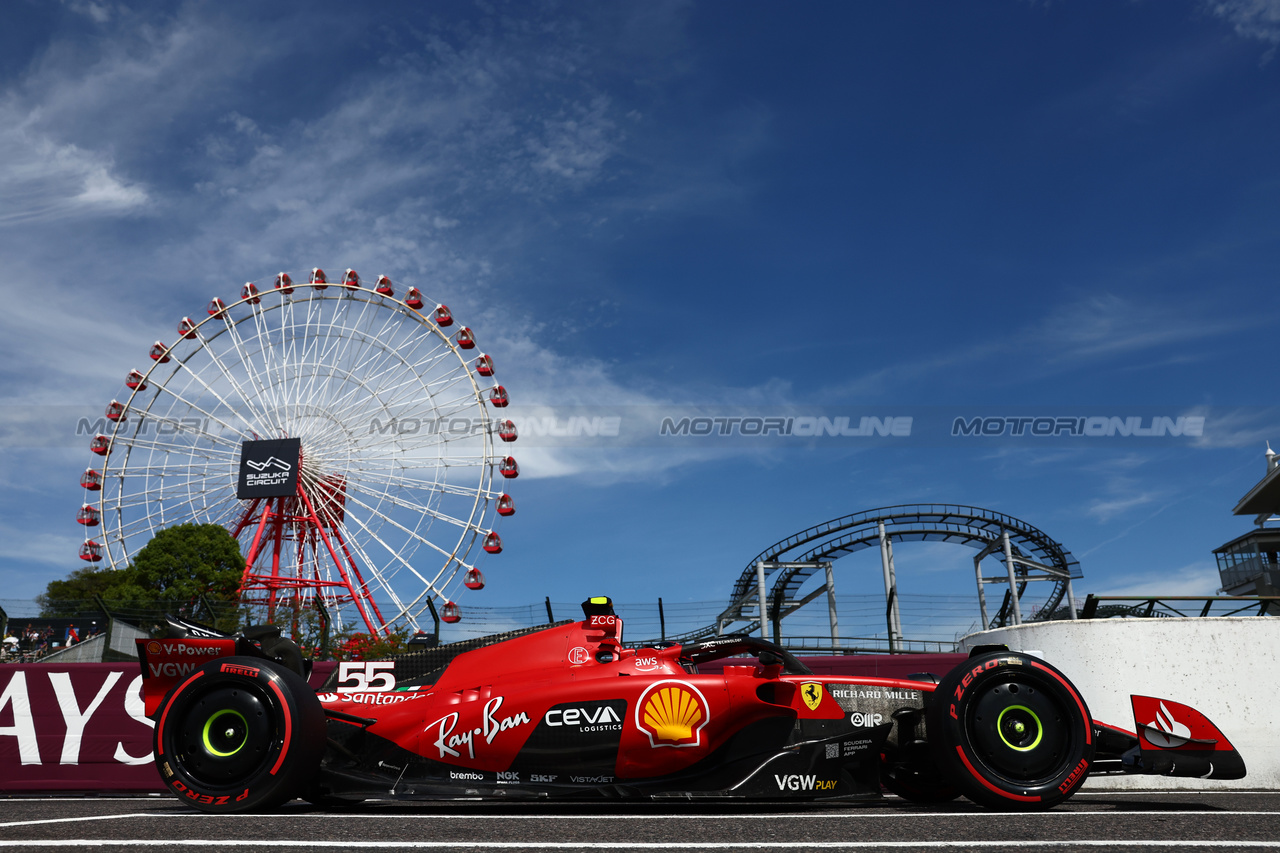 GP GIAPPONE, Carlos Sainz Jr (ESP) Ferrari SF-23.

23.09.2023. Formula 1 World Championship, Rd 17, Japanese Grand Prix, Suzuka, Japan, Qualifiche Day.

- www.xpbimages.com, EMail: requests@xpbimages.com © Copyright: Batchelor / XPB Images
