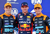 GP GIAPPONE, Qualifiche top three in parc ferme (L to R): Oscar Piastri (AUS) McLaren, second; Max Verstappen (NLD) Red Bull Racing, pole position; Lando Norris (GBR) McLaren, third.
23.09.2023. Formula 1 World Championship, Rd 17, Japanese Grand Prix, Suzuka, Japan, Qualifiche Day.
- www.xpbimages.com, EMail: requests@xpbimages.com © Copyright: Batchelor / XPB Images