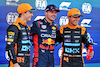 GP GIAPPONE, Qualifiche top three in parc ferme (L to R): Oscar Piastri (AUS) McLaren, second; Max Verstappen (NLD) Red Bull Racing, pole position; Lando Norris (GBR) McLaren, third.
23.09.2023. Formula 1 World Championship, Rd 17, Japanese Grand Prix, Suzuka, Japan, Qualifiche Day.
- www.xpbimages.com, EMail: requests@xpbimages.com © Copyright: Moy / XPB Images