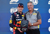 GP GIAPPONE, (L to R): Max Verstappen (NLD) Red Bull Racing reveives the Pirelli Pole Position Award from Mario Isola (ITA) Pirelli Racing Manager.
23.09.2023. Formula 1 World Championship, Rd 17, Japanese Grand Prix, Suzuka, Japan, Qualifiche Day.
- www.xpbimages.com, EMail: requests@xpbimages.com © Copyright: Batchelor / XPB Images