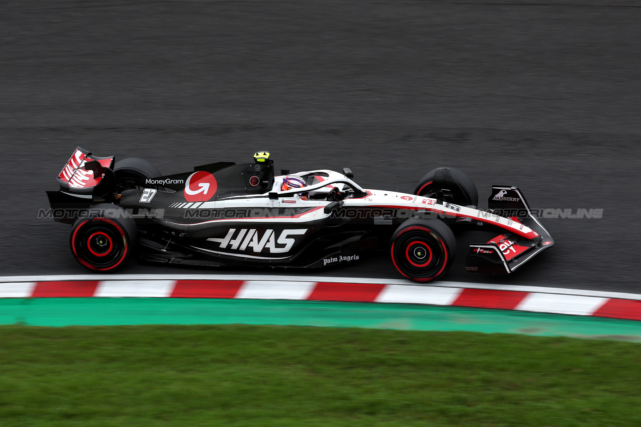 GP GIAPPONE, Nico Hulkenberg (GER) Haas VF-23.

22.09.2023. Formula 1 World Championship, Rd 17, Japanese Grand Prix, Suzuka, Japan, Practice Day.

- www.xpbimages.com, EMail: requests@xpbimages.com © Copyright: Moy / XPB Images