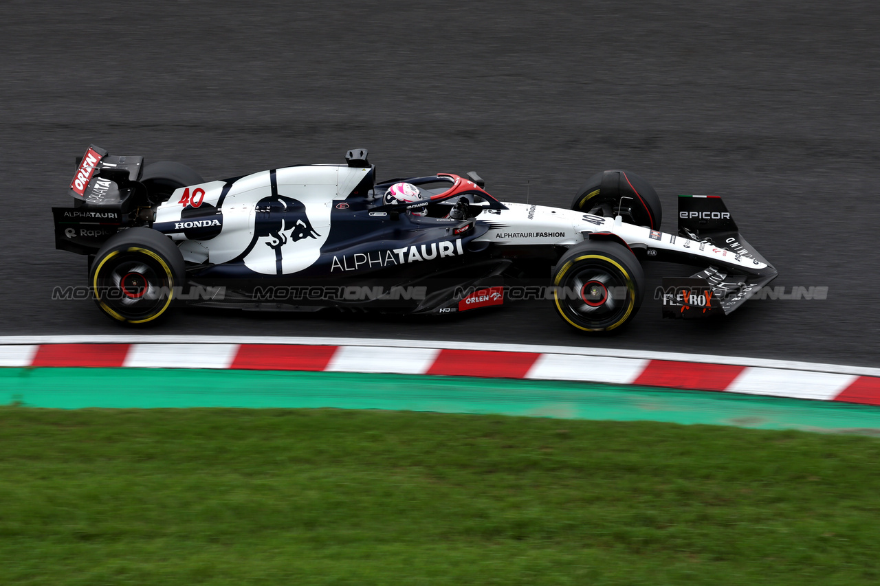 GP GIAPPONE, Liam Lawson (NZL) AlphaTauri AT04.

22.09.2023. Formula 1 World Championship, Rd 17, Japanese Grand Prix, Suzuka, Japan, Practice Day.

- www.xpbimages.com, EMail: requests@xpbimages.com © Copyright: Moy / XPB Images