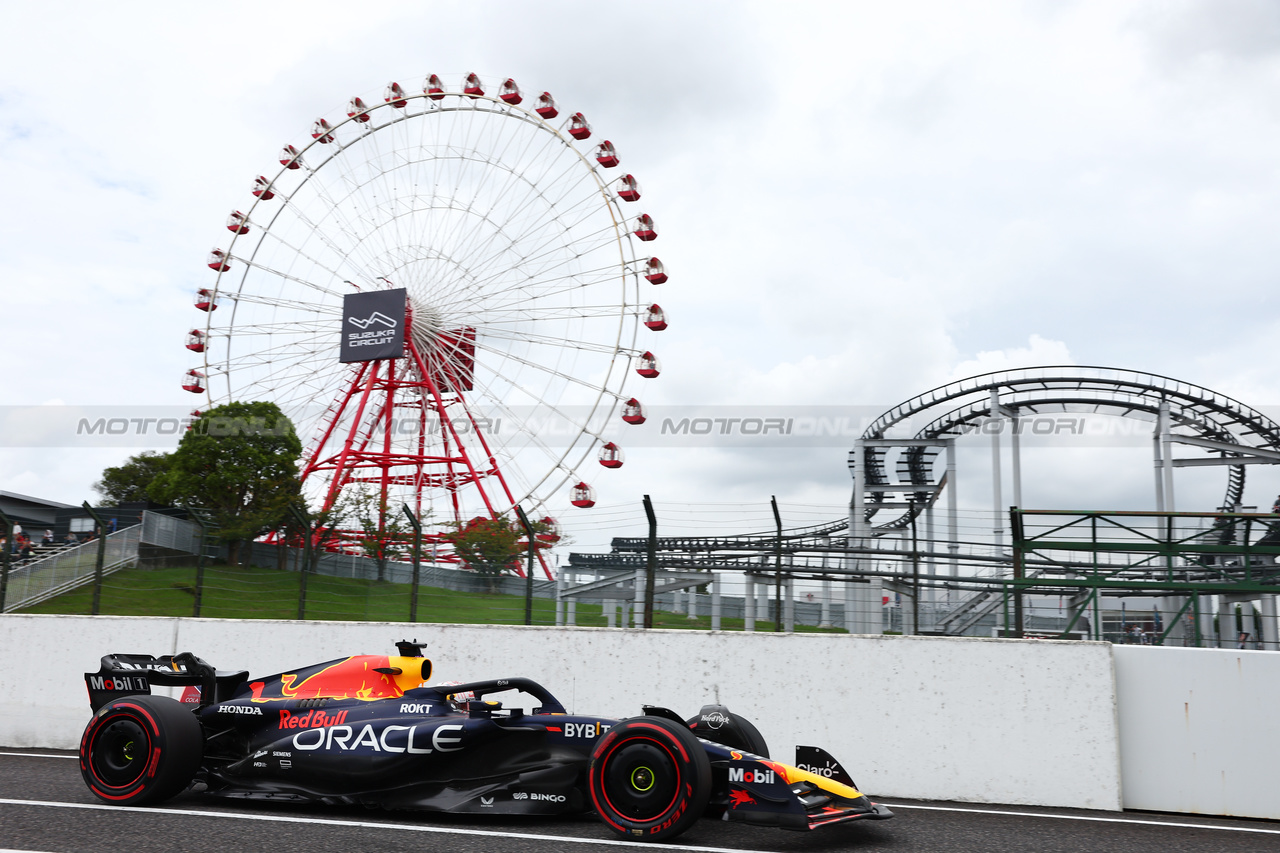 GP GIAPPONE, Max Verstappen (NLD) Red Bull Racing RB19.

22.09.2023. Formula 1 World Championship, Rd 17, Japanese Grand Prix, Suzuka, Japan, Practice Day.

- www.xpbimages.com, EMail: requests@xpbimages.com © Copyright: Batchelor / XPB Images