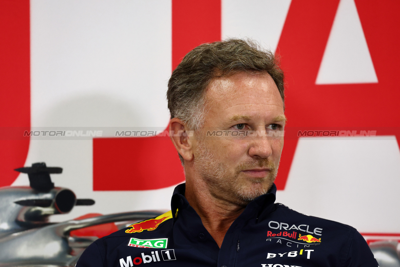 GP GIAPPONE, Christian Horner (GBR) Red Bull Racing Team Principal in the FIA Press Conference.

22.09.2023. Formula 1 World Championship, Rd 17, Japanese Grand Prix, Suzuka, Japan, Practice Day.

- www.xpbimages.com, EMail: requests@xpbimages.com © Copyright: Batchelor / XPB Images