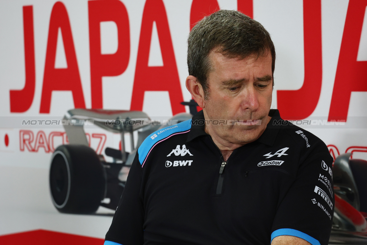 GP GIAPPONE, Bruno Famin (FRA) Alpine Motorsports Vice President in the FIA Press Conference.

22.09.2023. Formula 1 World Championship, Rd 17, Japanese Grand Prix, Suzuka, Japan, Practice Day.

- www.xpbimages.com, EMail: requests@xpbimages.com © Copyright: Batchelor / XPB Images