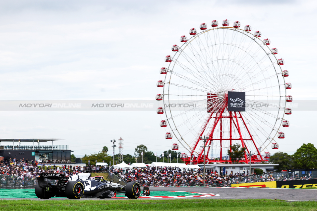 GP GIAPPONE, Liam Lawson (NZL) AlphaTauri 
22.09.2023. Formula 1 World Championship, Rd 17, Japanese Grand Prix, Suzuka, Japan, Practice Day.
- www.xpbimages.com, EMail: requests@xpbimages.com © Copyright: Charniaux / XPB Images