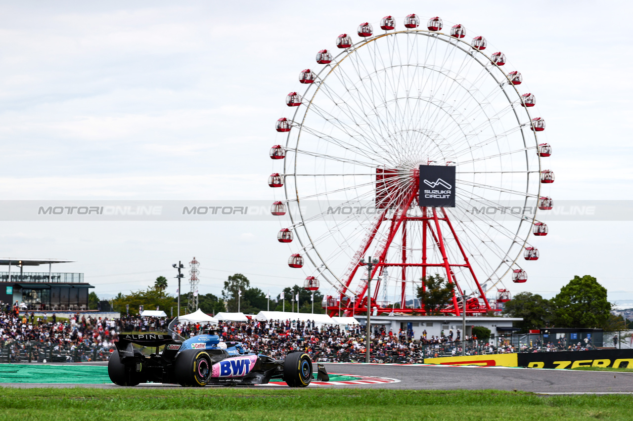 GP GIAPPONE, Esteban Ocon (FRA), Alpine F1 Team 
22.09.2023. Formula 1 World Championship, Rd 17, Japanese Grand Prix, Suzuka, Japan, Practice Day.
- www.xpbimages.com, EMail: requests@xpbimages.com © Copyright: Charniaux / XPB Images