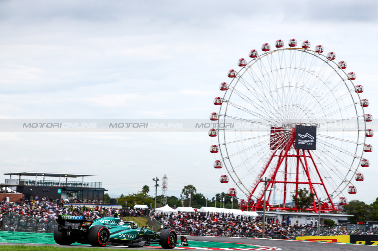 GP GIAPPONE, Fernando Alonso (ESP), Aston Martin Racing 
22.09.2023. Formula 1 World Championship, Rd 17, Japanese Grand Prix, Suzuka, Japan, Practice Day.
- www.xpbimages.com, EMail: requests@xpbimages.com © Copyright: Charniaux / XPB Images