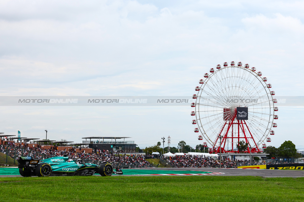 GP GIAPPONE, Fernando Alonso (ESP), Aston Martin Racing 
22.09.2023. Formula 1 World Championship, Rd 17, Japanese Grand Prix, Suzuka, Japan, Practice Day.
- www.xpbimages.com, EMail: requests@xpbimages.com © Copyright: Charniaux / XPB Images