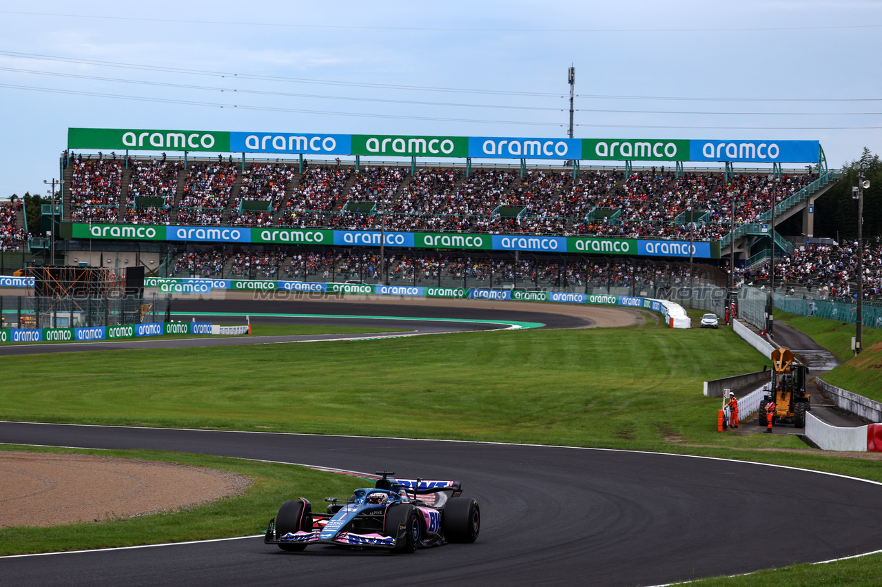 GP GIAPPONE, Esteban Ocon (FRA), Alpine F1 Team 
22.09.2023. Formula 1 World Championship, Rd 17, Japanese Grand Prix, Suzuka, Japan, Practice Day.
- www.xpbimages.com, EMail: requests@xpbimages.com © Copyright: Charniaux / XPB Images