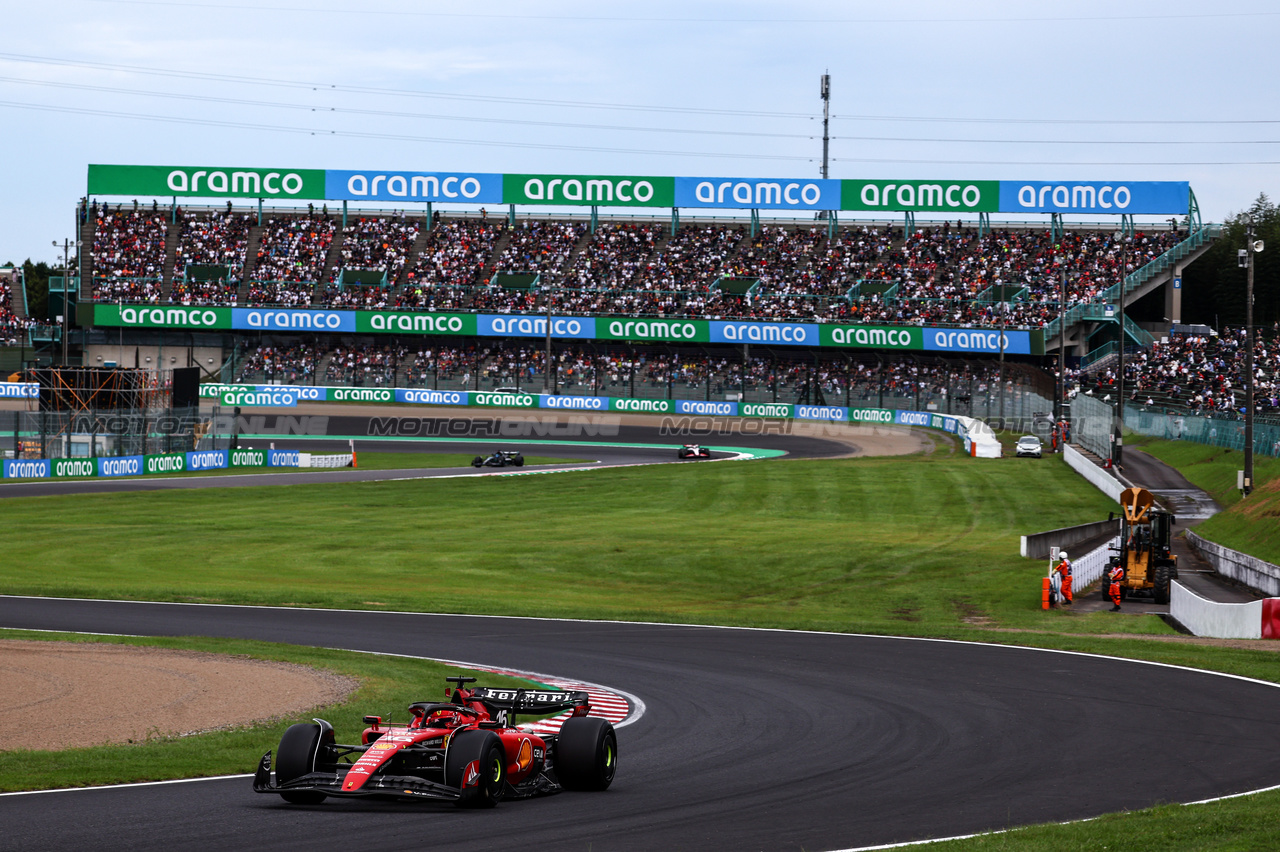 GP GIAPPONE, Charles Leclerc (FRA), Ferrari 
22.09.2023. Formula 1 World Championship, Rd 17, Japanese Grand Prix, Suzuka, Japan, Practice Day.
- www.xpbimages.com, EMail: requests@xpbimages.com © Copyright: Charniaux / XPB Images