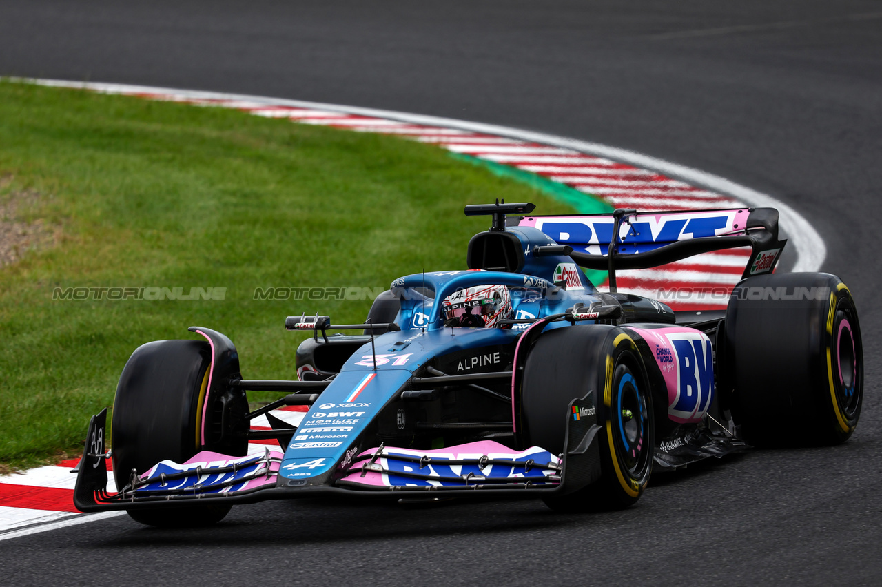 GP GIAPPONE, Esteban Ocon (FRA), Alpine F1 Team 
22.09.2023. Formula 1 World Championship, Rd 17, Japanese Grand Prix, Suzuka, Japan, Practice Day.
- www.xpbimages.com, EMail: requests@xpbimages.com © Copyright: Charniaux / XPB Images