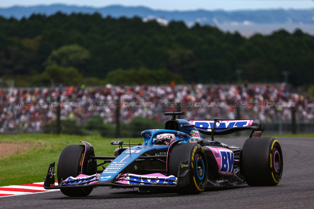 GP GIAPPONE, Esteban Ocon (FRA), Alpine F1 Team 
22.09.2023. Formula 1 World Championship, Rd 17, Japanese Grand Prix, Suzuka, Japan, Practice Day.
- www.xpbimages.com, EMail: requests@xpbimages.com © Copyright: Charniaux / XPB Images