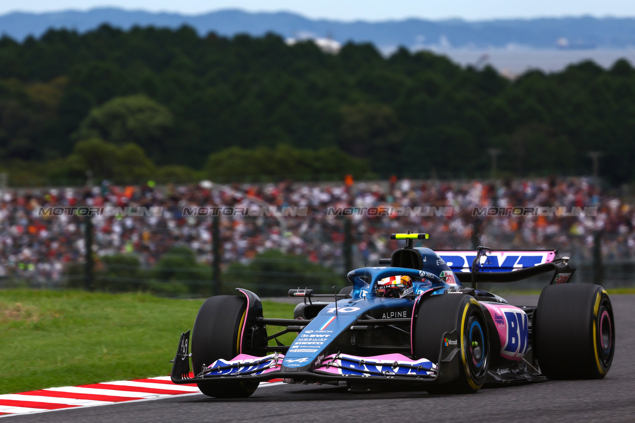 GP GIAPPONE, Pierre Gasly (FRA), Alpine F1 Team 
22.09.2023. Formula 1 World Championship, Rd 17, Japanese Grand Prix, Suzuka, Japan, Practice Day.
- www.xpbimages.com, EMail: requests@xpbimages.com © Copyright: Charniaux / XPB Images