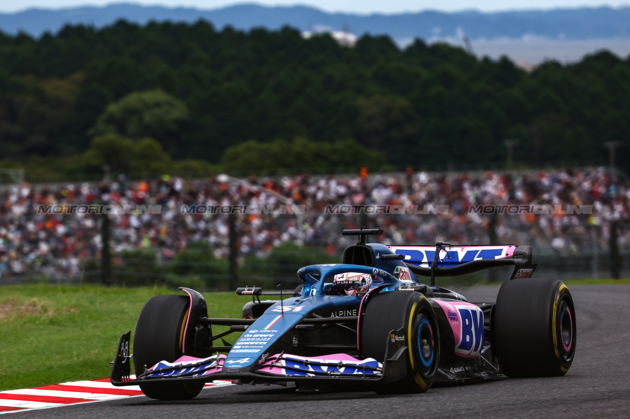 GP GIAPPONE, Esteban Ocon (FRA), Alpine F1 Team 
22.09.2023. Formula 1 World Championship, Rd 17, Japanese Grand Prix, Suzuka, Japan, Practice Day.
- www.xpbimages.com, EMail: requests@xpbimages.com © Copyright: Charniaux / XPB Images