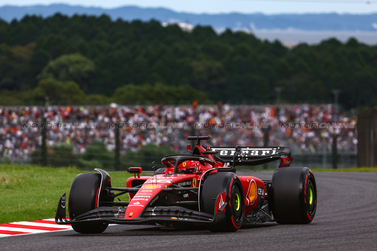 GP GIAPPONE, Charles Leclerc (FRA), Ferrari 
22.09.2023. Formula 1 World Championship, Rd 17, Japanese Grand Prix, Suzuka, Japan, Practice Day.
- www.xpbimages.com, EMail: requests@xpbimages.com © Copyright: Charniaux / XPB Images