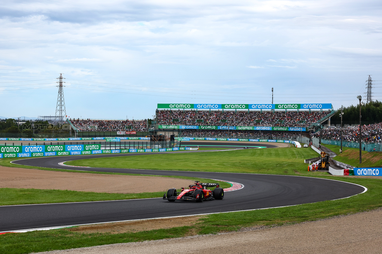 GP GIAPPONE, Charles Leclerc (FRA), Ferrari 
22.09.2023. Formula 1 World Championship, Rd 17, Japanese Grand Prix, Suzuka, Japan, Practice Day.
- www.xpbimages.com, EMail: requests@xpbimages.com © Copyright: Charniaux / XPB Images