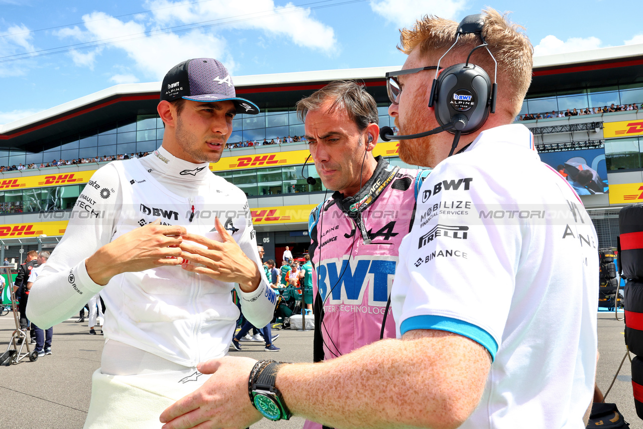 GP GRAN BRETAGNA, Esteban Ocon (FRA) Alpine F1 Team on the grid.

09.07.2023. Formula 1 World Championship, Rd 11, British Grand Prix, Silverstone, England, Gara Day.

- www.xpbimages.com, EMail: requests@xpbimages.com © Copyright: Batchelor / XPB Images