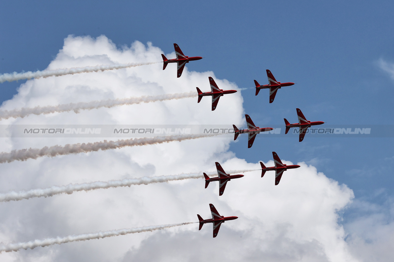 GP GRAN BRETAGNA, Circuit Atmosfera - Red Arrows.

09.07.2023. Formula 1 World Championship, Rd 11, British Grand Prix, Silverstone, England, Gara Day.

- www.xpbimages.com, EMail: requests@xpbimages.com © Copyright: Staley / XPB Images