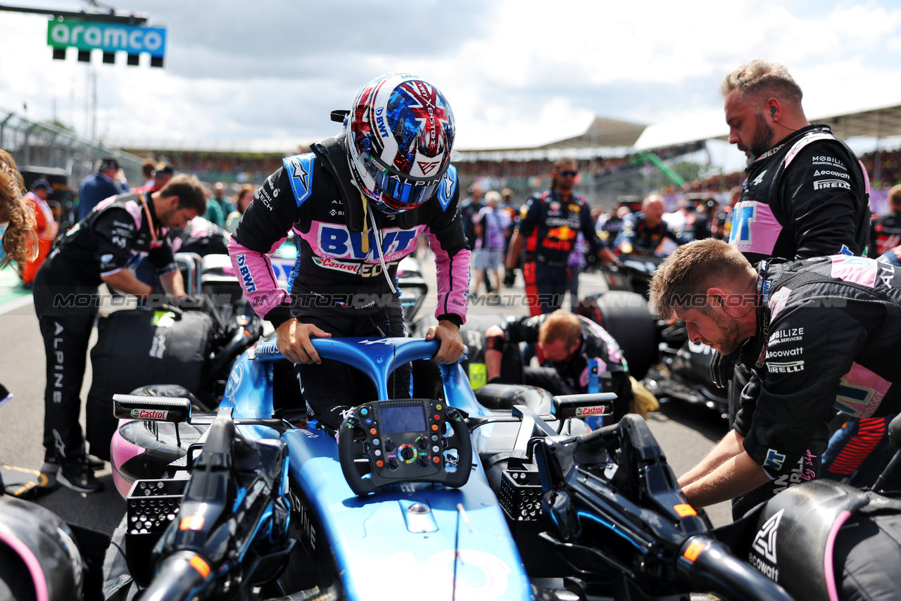 GP GRAN BRETAGNA, Pierre Gasly (FRA) Alpine F1 Team A523 on the grid.

09.07.2023. Formula 1 World Championship, Rd 11, British Grand Prix, Silverstone, England, Gara Day.

- www.xpbimages.com, EMail: requests@xpbimages.com © Copyright: Bearne / XPB Images