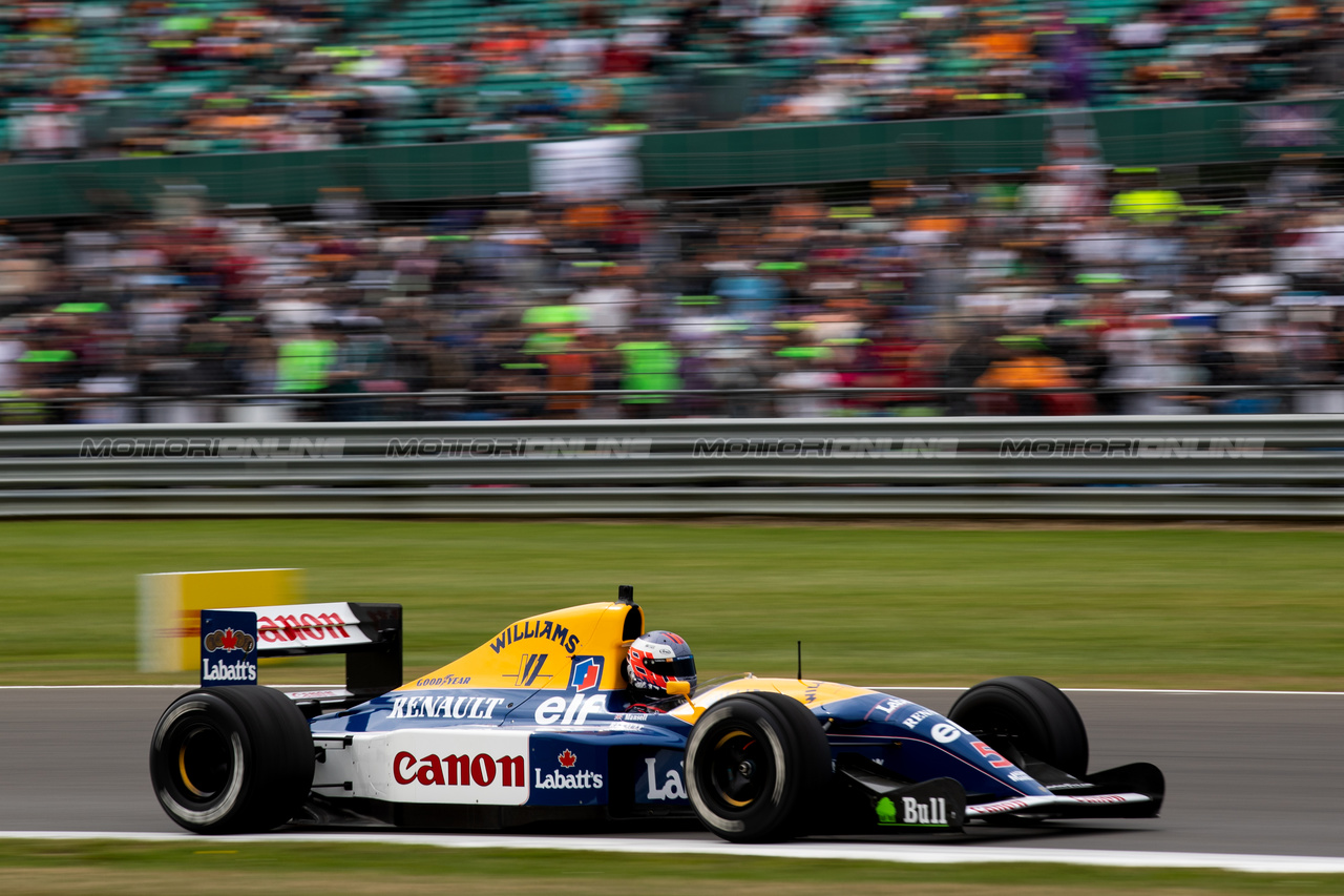 GP GRAN BRETAGNA, Jenson Button (GBR) Sky Sports F1 Presenter / Williams Racing Senior Advisor drives the 1992 Williams FW14B.

09.07.2023. Formula 1 World Championship, Rd 11, British Grand Prix, Silverstone, England, Gara Day.

- www.xpbimages.com, EMail: requests@xpbimages.com © Copyright: Staley / XPB Images