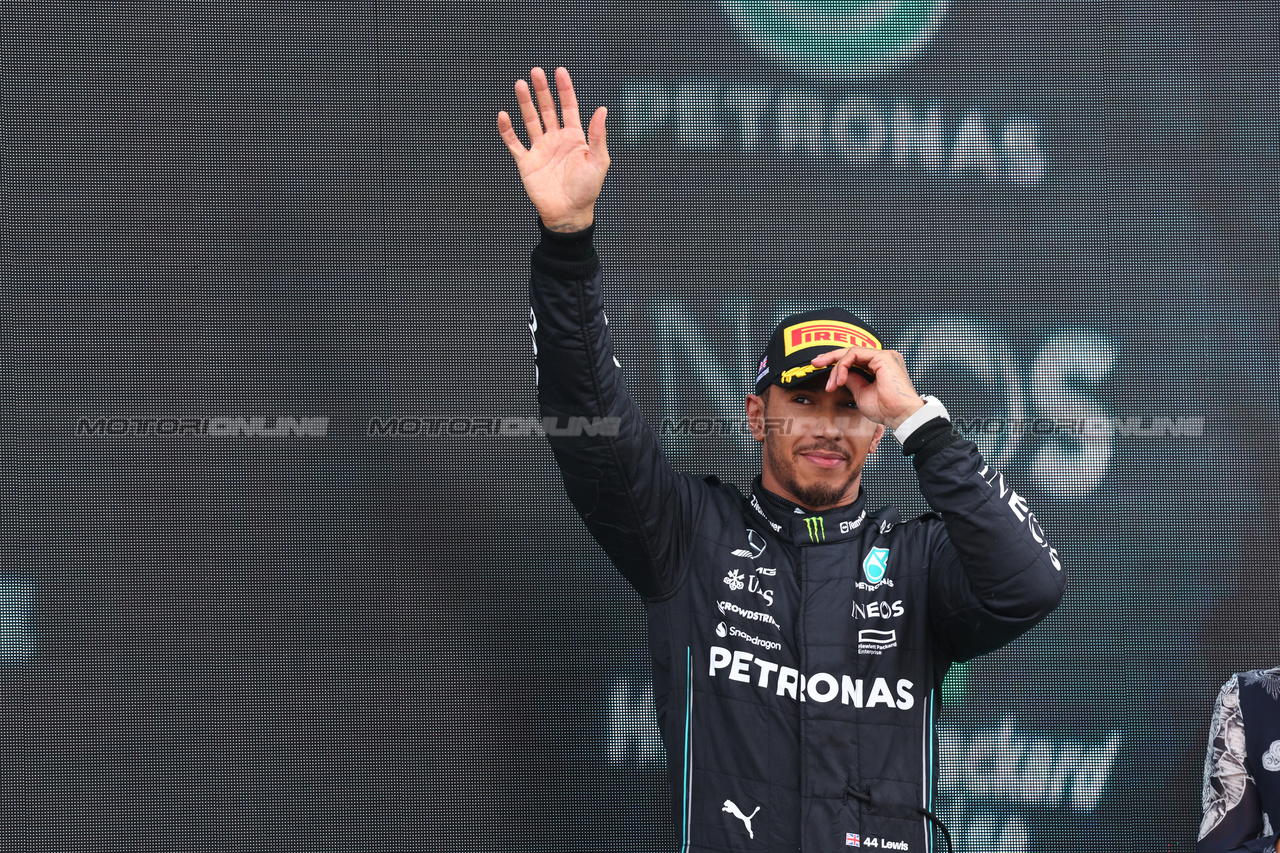 GP GRAN BRETAGNA, Lewis Hamilton (GBR) Mercedes AMG F1.
09.07.2023. Formula 1 World Championship, Rd 11, British Grand Prix, Silverstone, England, Gara Day.
- www.xpbimages.com, EMail: requests@xpbimages.com © Copyright: Batchelor / XPB Images