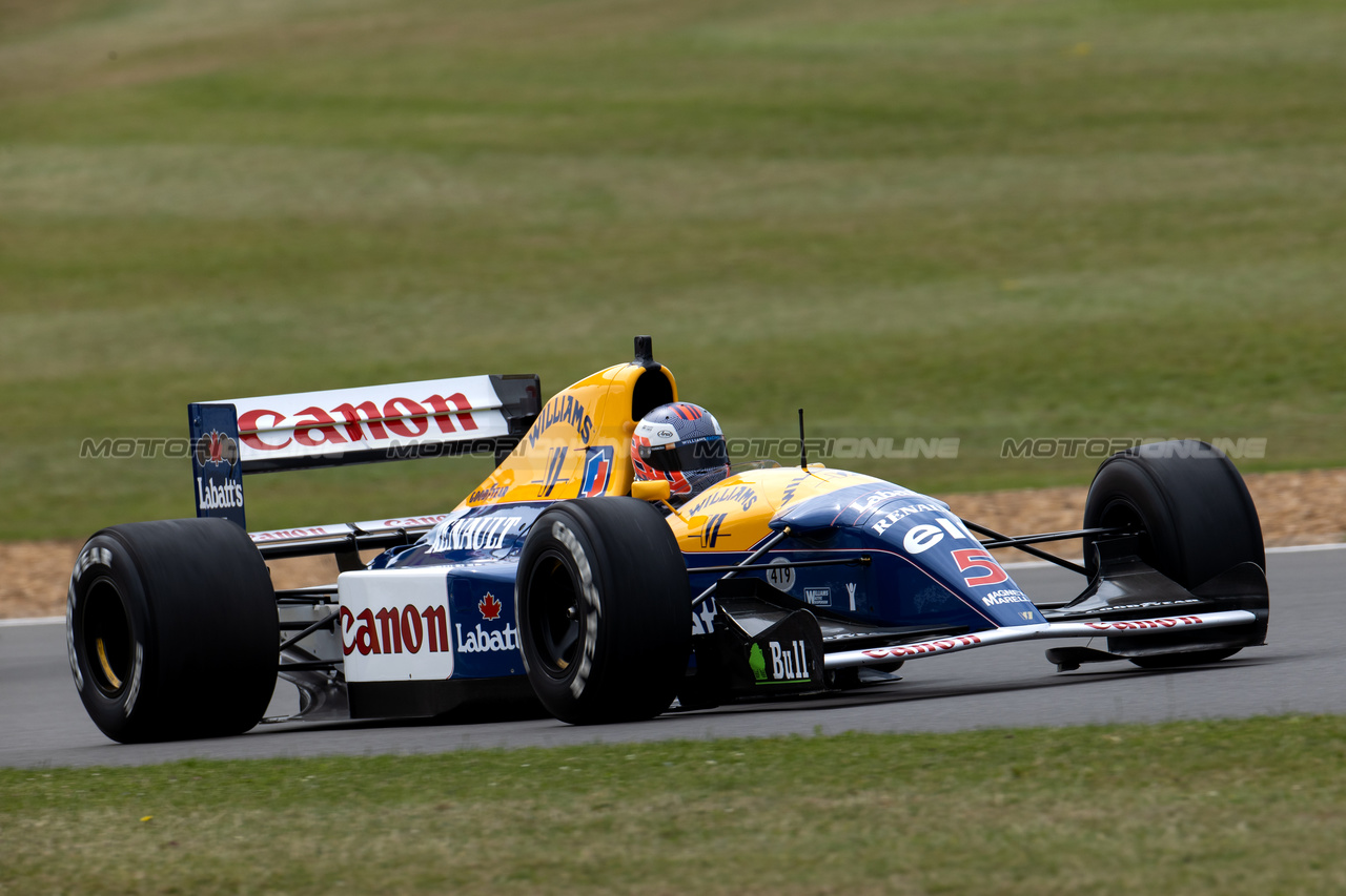 GP GRAN BRETAGNA, Jenson Button (GBR) Sky Sports F1 Presenter / Williams Racing Senior Advisor drives the 1992 Williams FW14B.

09.07.2023. Formula 1 World Championship, Rd 11, British Grand Prix, Silverstone, England, Gara Day.

- www.xpbimages.com, EMail: requests@xpbimages.com © Copyright: Staley / XPB Images
