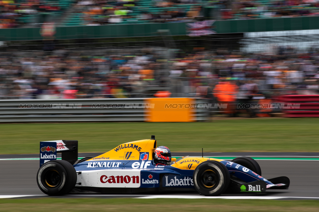 GP GRAN BRETAGNA, Jenson Button (GBR) Sky Sports F1 Presenter / Williams Racing Senior Advisor drives the 1992 Williams FW14B.

09.07.2023. Formula 1 World Championship, Rd 11, British Grand Prix, Silverstone, England, Gara Day.

- www.xpbimages.com, EMail: requests@xpbimages.com © Copyright: Staley / XPB Images
