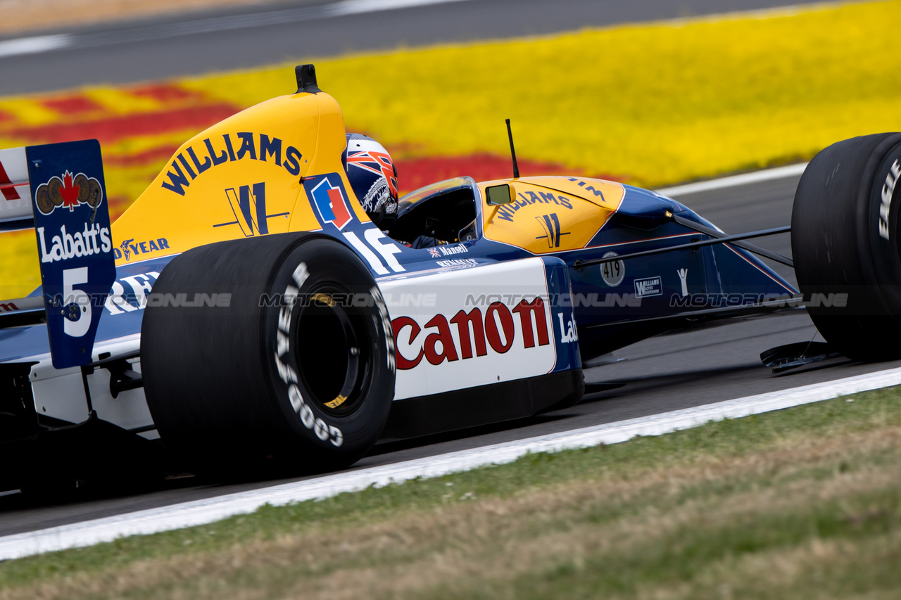 GP GRAN BRETAGNA, Jenson Button (GBR) Sky Sports F1 Presenter / Williams Racing Senior Advisor drives the 1992 Williams FW14B.

09.07.2023. Formula 1 World Championship, Rd 11, British Grand Prix, Silverstone, England, Gara Day.

- www.xpbimages.com, EMail: requests@xpbimages.com © Copyright: Staley / XPB Images