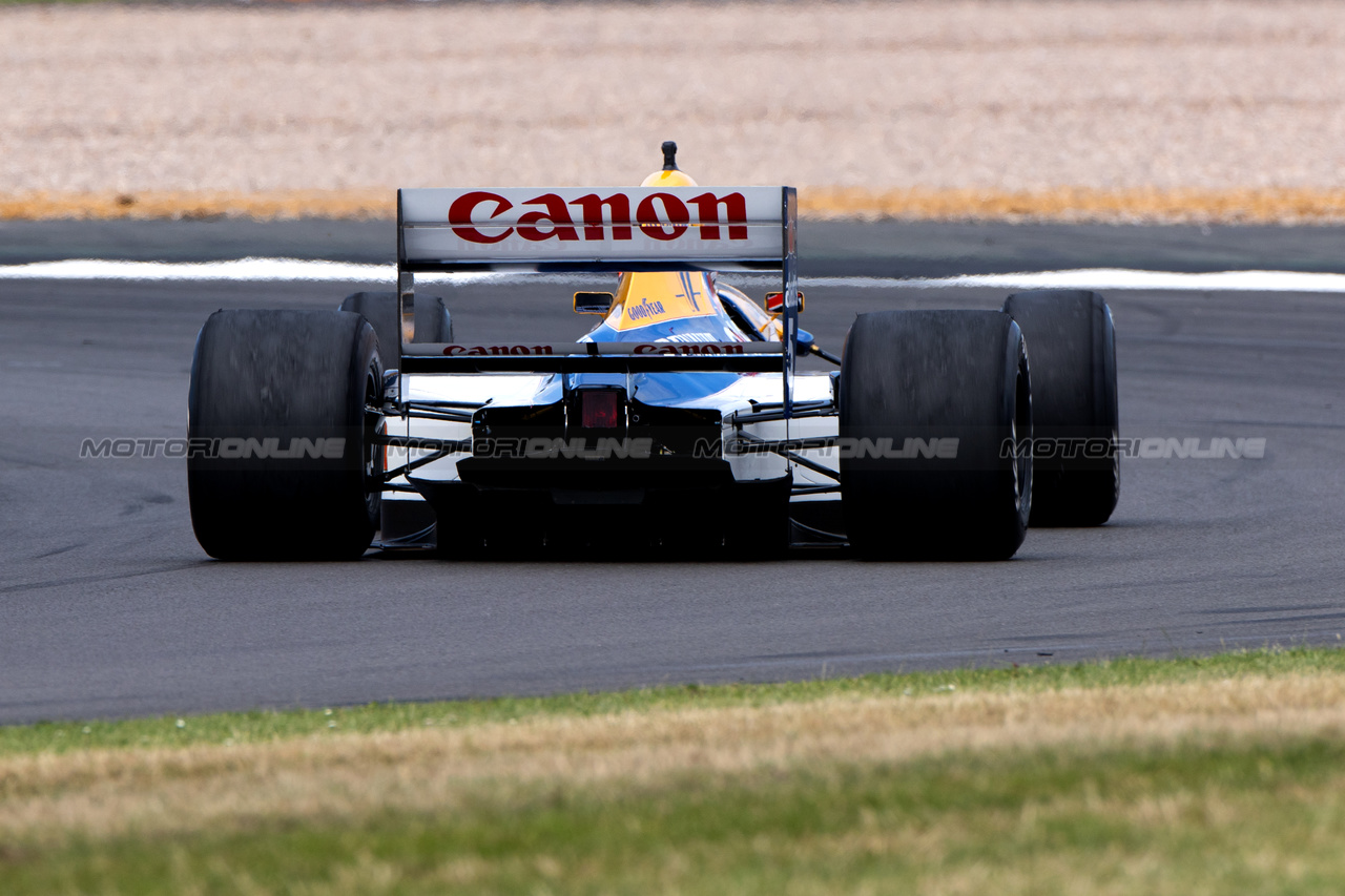 GP GRAN BRETAGNA, Jenson Button (GBR) Sky Sports F1 Presenter / Williams Racing Senior Advisor drives the 1992 Williams FW14B.

09.07.2023. Formula 1 World Championship, Rd 11, British Grand Prix, Silverstone, England, Gara Day.

- www.xpbimages.com, EMail: requests@xpbimages.com © Copyright: Staley / XPB Images