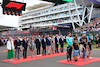 GP GRAN BRETAGNA, (L to R): George Russell (GBR) Mercedes AMG F1; Lewis Hamilton (GBR) Mercedes AMG F1; e Lando Norris (GBR) McLaren as the grid observes the national anthem.
09.07.2023. Formula 1 World Championship, Rd 11, British Grand Prix, Silverstone, England, Gara Day.
- www.xpbimages.com, EMail: requests@xpbimages.com © Copyright: Batchelor / XPB Images