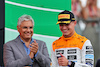 GP GRAN BRETAGNA, Lando Norris (GBR) McLaren celebrates his second position on the podium.
09.07.2023. Formula 1 World Championship, Rd 11, British Grand Prix, Silverstone, England, Gara Day.
 - www.xpbimages.com, EMail: requests@xpbimages.com © Copyright: Rew / XPB Images