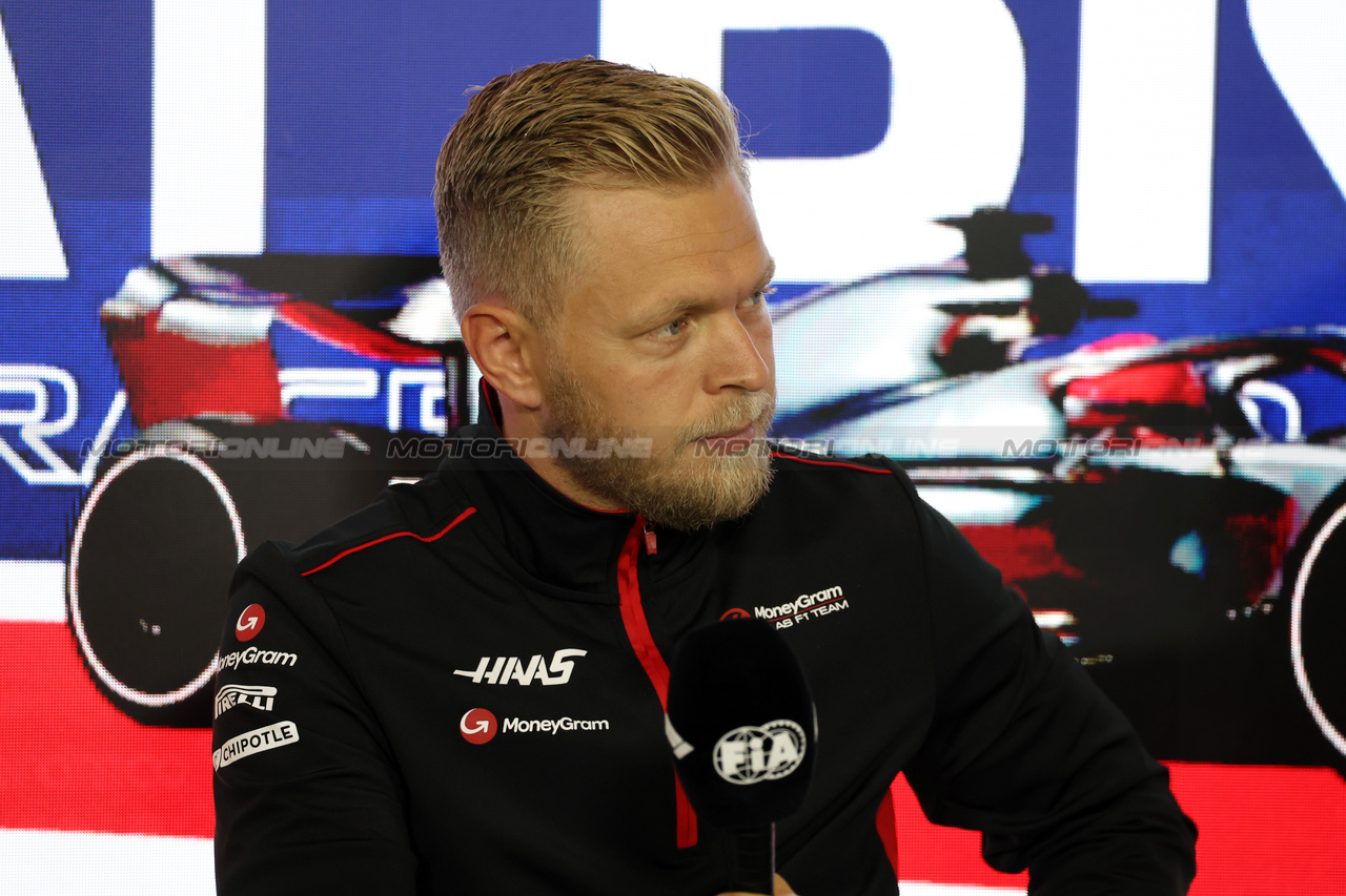 GP GRAN BRETAGNA, Kevin Magnussen (DEN) Haas F1 Team in the FIA Press Conference.

06.07.2023. Formula 1 World Championship, Rd 11, British Grand Prix, Silverstone, England, Preparation Day.

- www.xpbimages.com, EMail: requests@xpbimages.com © Copyright: Bearne / XPB Images